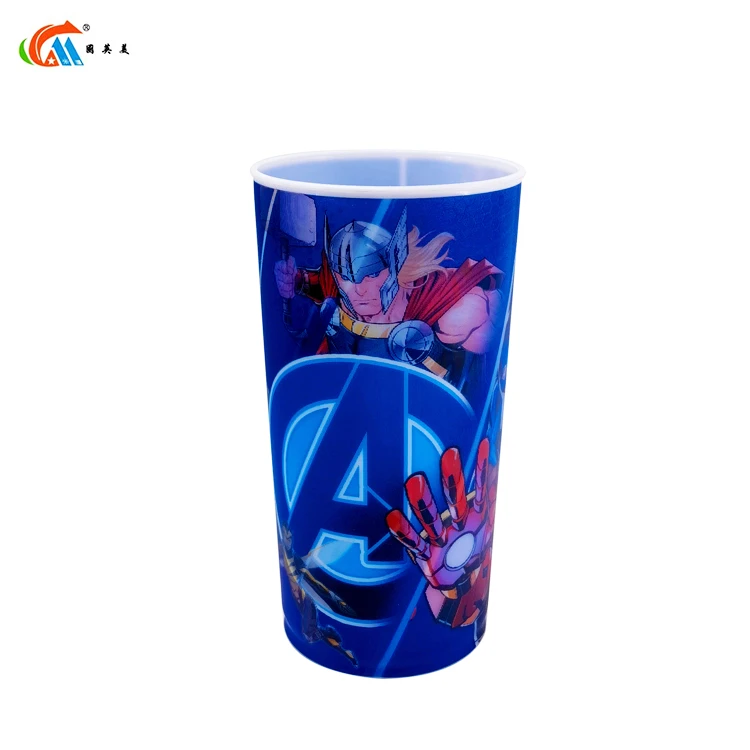 Promotional 360ml Cartoon Water Cup Foldable Plastic  Drink Cup for Bar Party