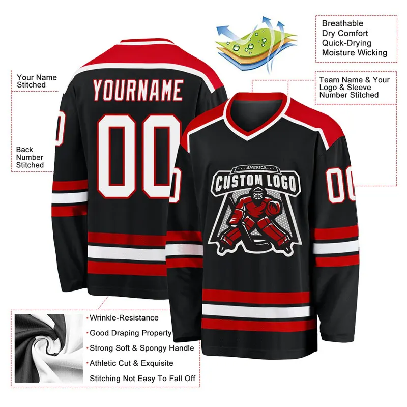 High Quality Customized Ice Hockey Practice Jersey Christmas Indoor Ice