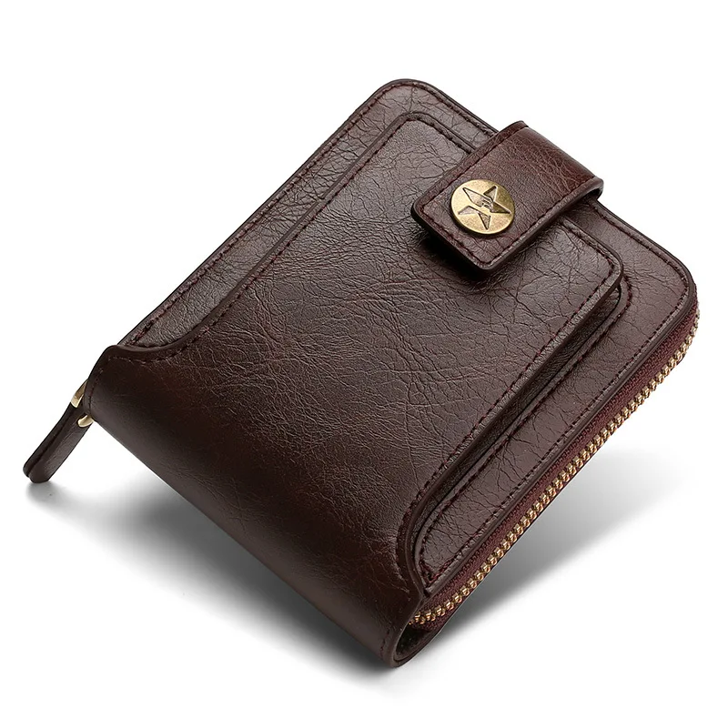 2021 New Men's Vintage Wallet Zipper 