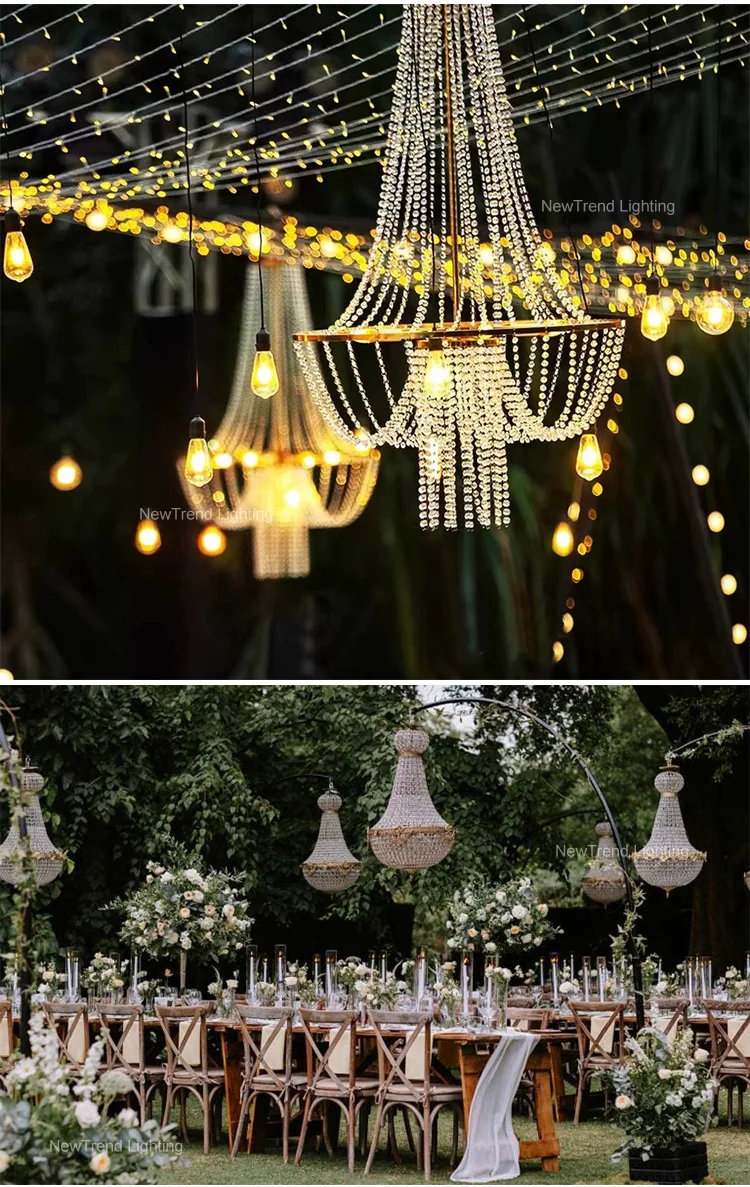 lc0416 luxury event centerpieces road guid chandelier stand for wedding decoration floor lamp -4
