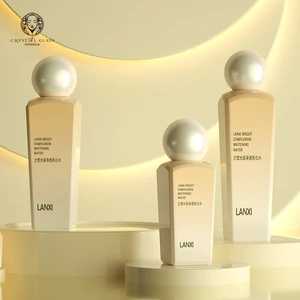 Factory Wholesale 2026 New Style Ice Cream Shape Glass Bottle Spherical Lid pink to White Gradient Design