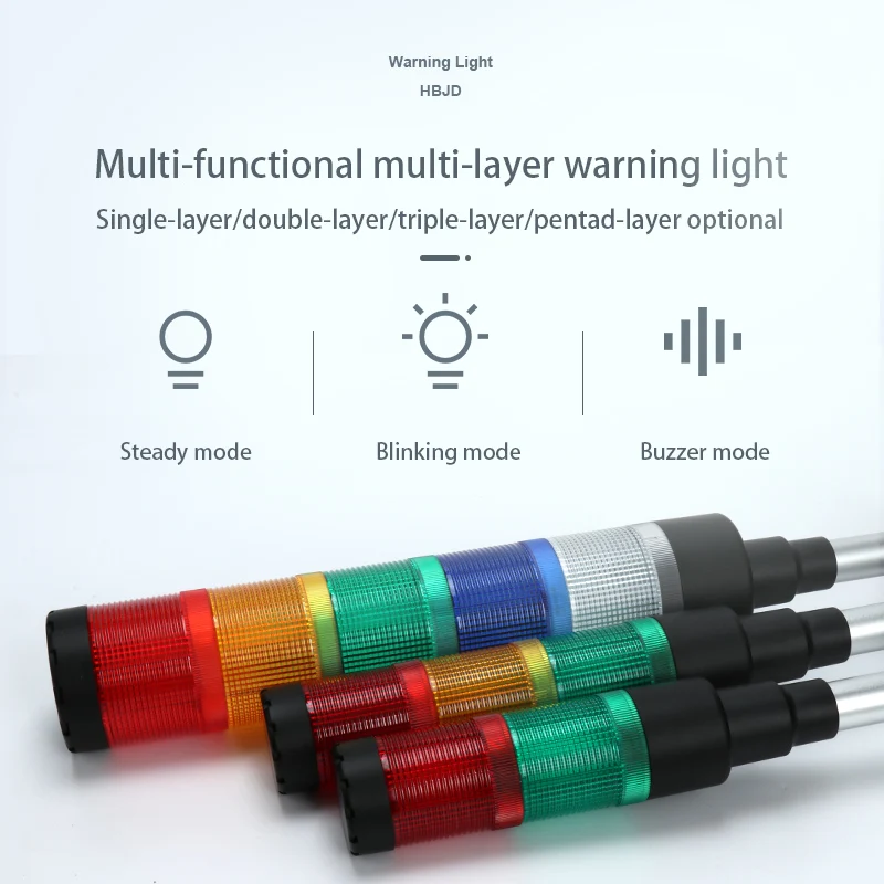 ONPOW Metal Shell Warning Light Signal Lamp Waterproof Indicator LED Light Warning Tower Light With Buzzer Flash  Factory Direct