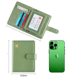 Wholesale Travel Wallet Passport Cover RFID Buckle Passport for PU Leather