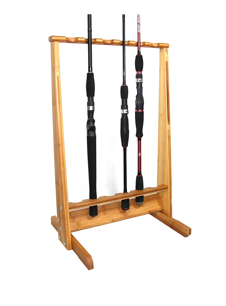 23/38 Rod Fishing Pole Holder Bamboo Fishing Pole Rack Stand