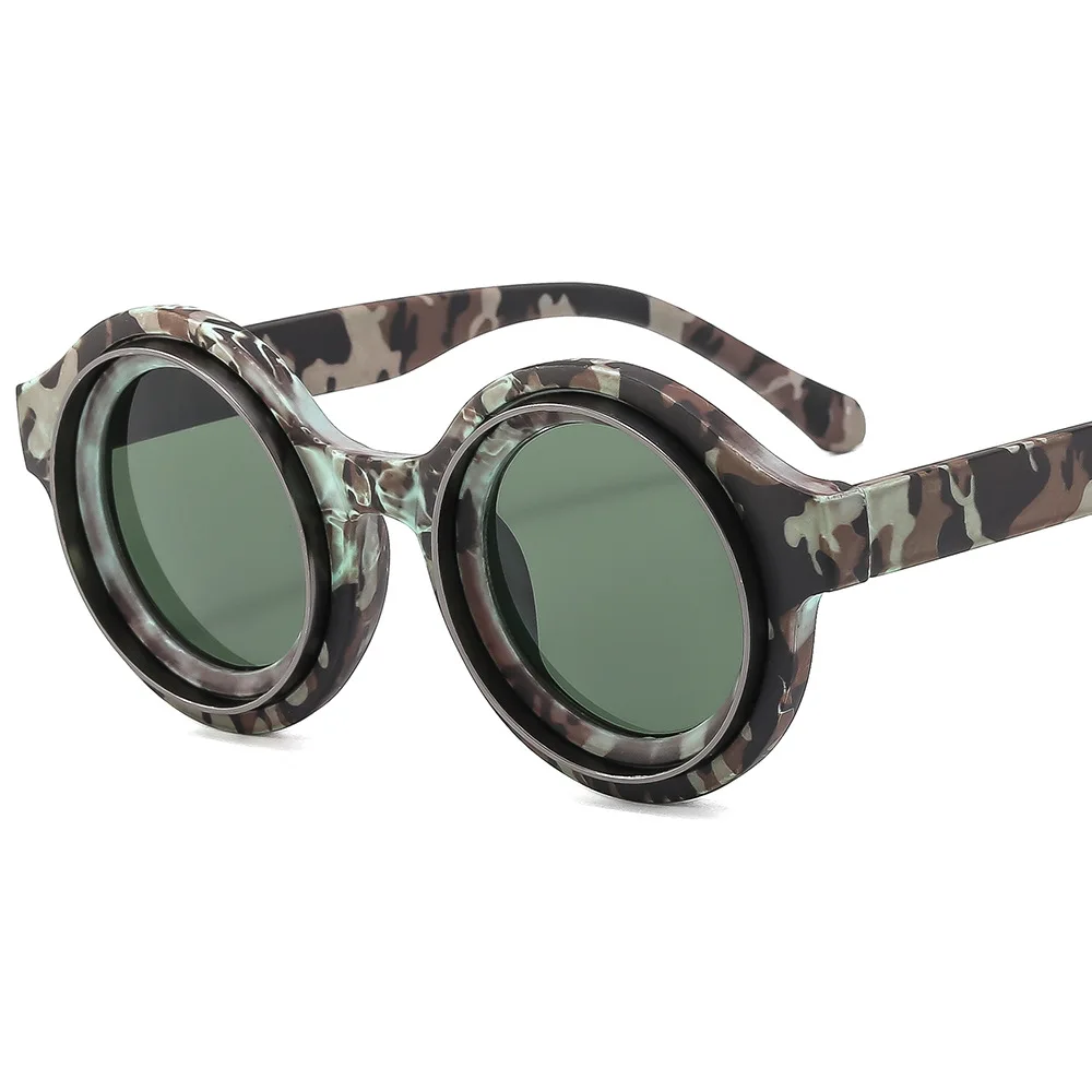 2024 New Small Frame Round Steampunk Sunglasses Men Luxury Brand Y2k Punk Star Sun Glasses for Male Shades Vintage Eyewear UV400