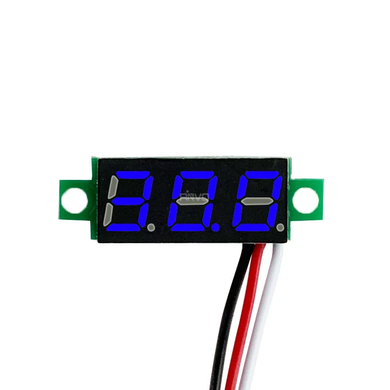 Маленький цифровой 0 28 дюймовый светодиодный вольтметр с тремя проводами 100 в дисплей Вольтметр постоянного