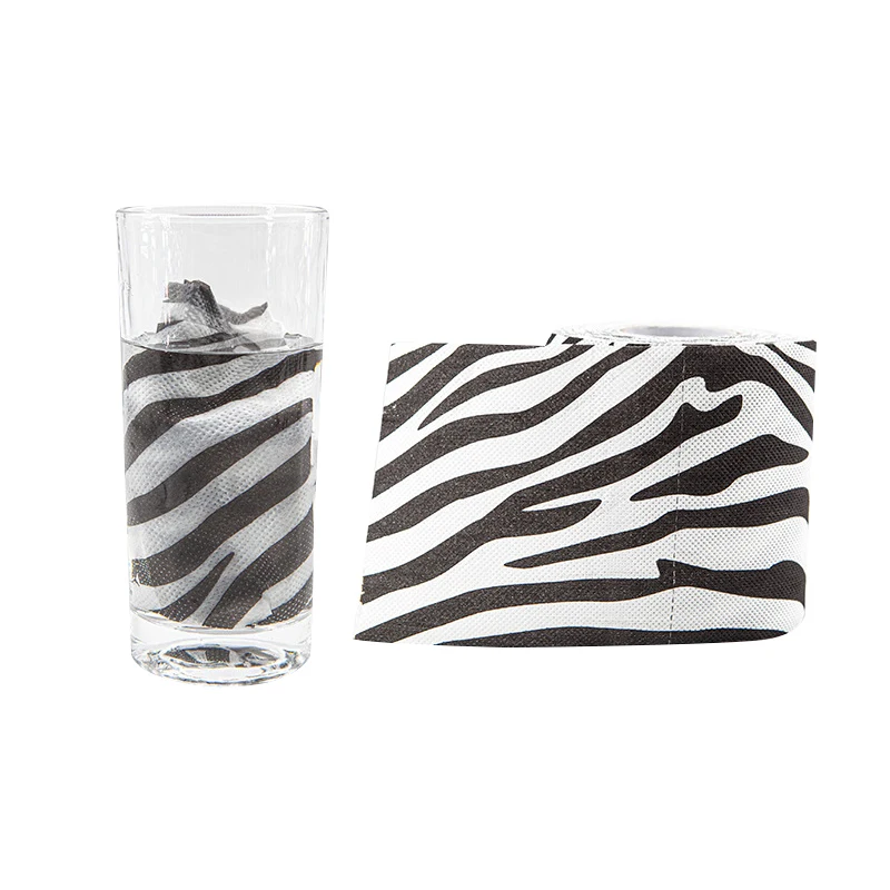 High Quality Custom Printed Zebra Factory Direct Sale Toilet Paper Tissue Recycled 1 Ply 2ply 3 Ply Toilet Paper