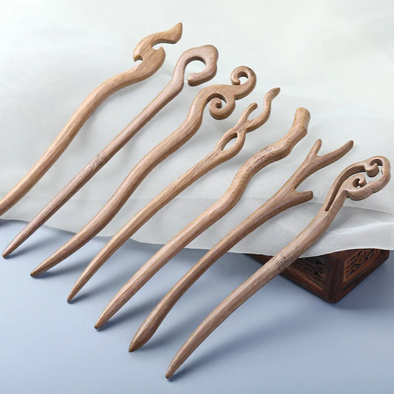 Оптовая продажа Женские бамбуковые шпильки для волос аксессуары в китайском стиле Hanfu ретро