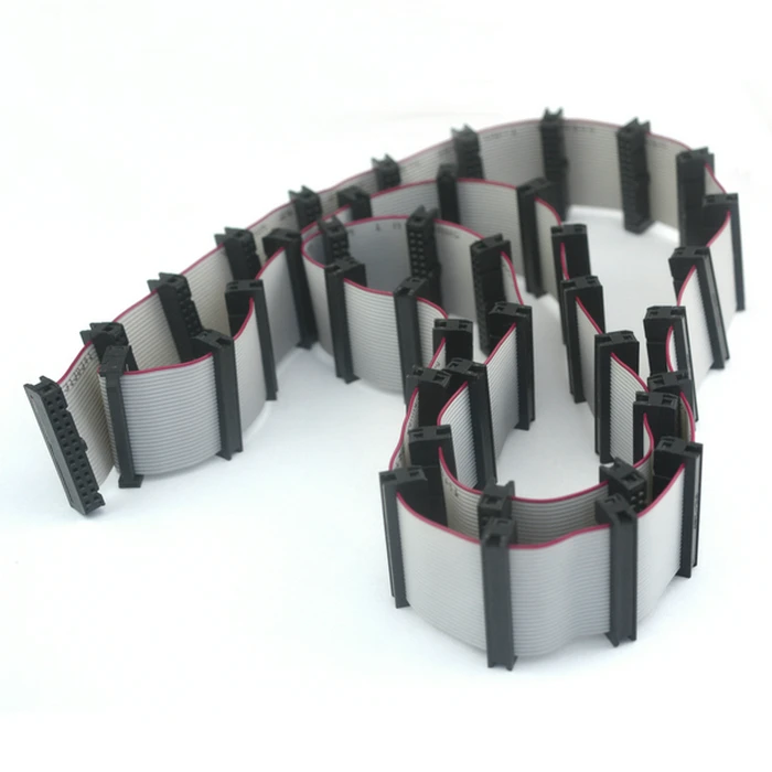 Custom IDC Ribbon Flat Cable 28awg 1.27mm Pitch Cable 2.54mm Connector 26pin 30pin 36pin Display LED Connector Cable