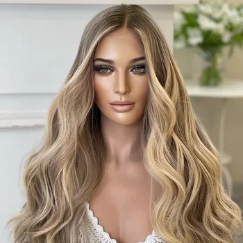 Cheap Lace Front Wigs Human Hair Wigs Free Shipping Highlights Color Body Wave 360 Full Lace Wig