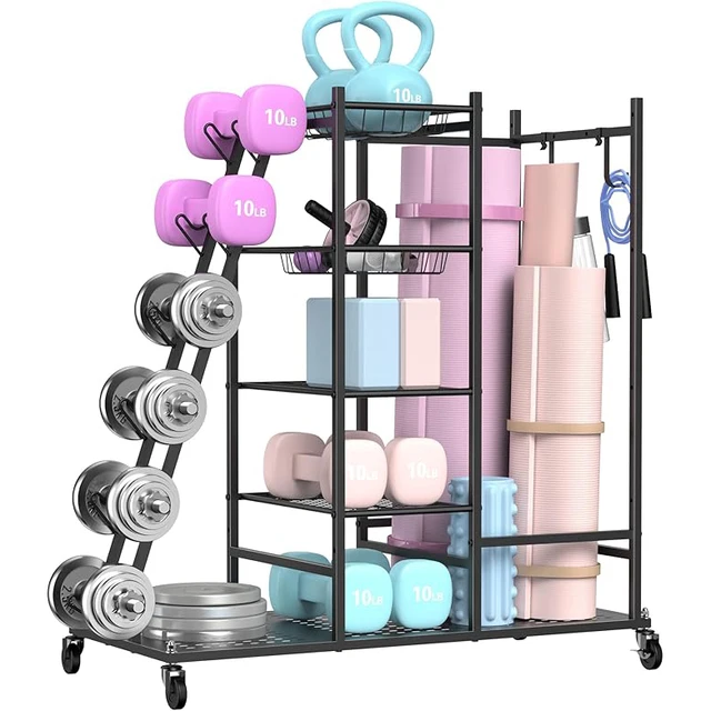 Weight Display Rack Dumbbells Home Gym Storage for Dumbbells Yoga Mat Kettlebells Yoga Mat Storage Display Rack