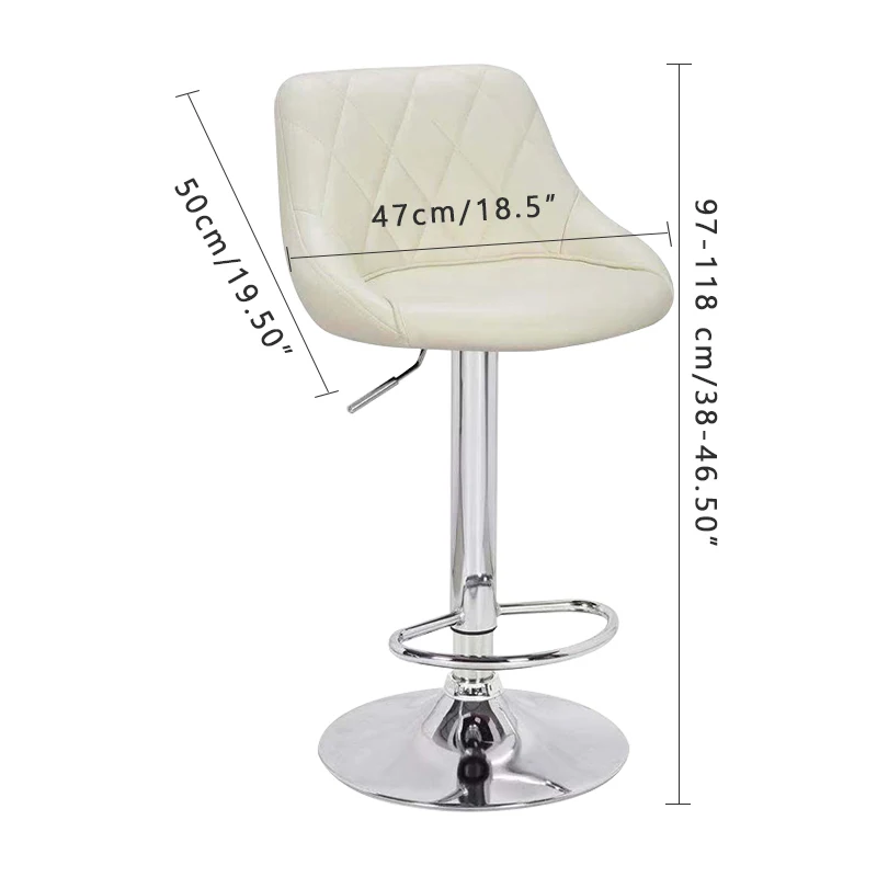 Luxury Customized Kitchen Island Counter Bar Chair Adjustable Leather