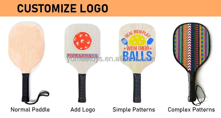 Pickleball Paddles Set Of 4 Usapa Standard Size Wood Pickle Ball ...