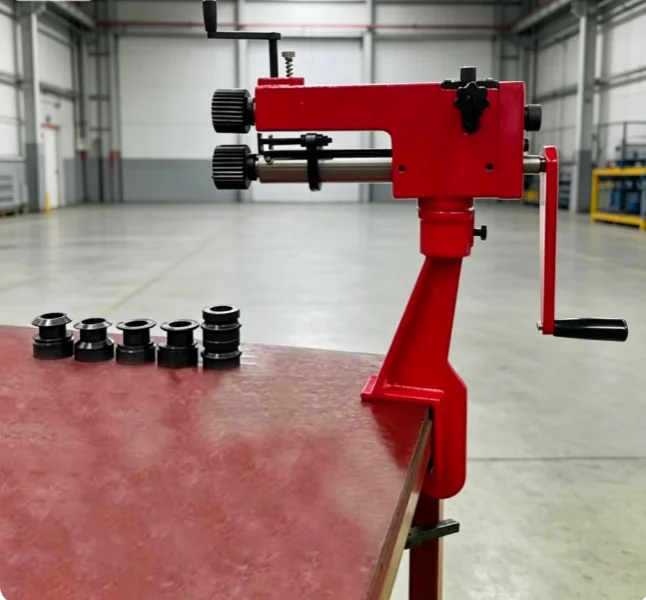 TEBAK RM08 Hand Crank Bead Roller High Quality Manual Metal Sheet Rotary Forming Machine for HVAC Duct
