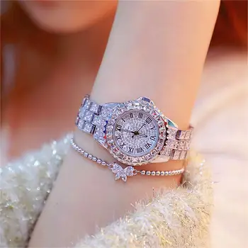 Bee Sister 08090 Luxury and Popular classic Austrian imported diamond multi-function dialLatest Multi-drill Watch For Ladies