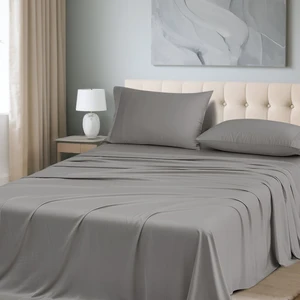 Wholesale Summer Cooling Silky Bamboo Bed Sheet Set Custom Design with Pillowcase for Your Cooling Sleep Needs