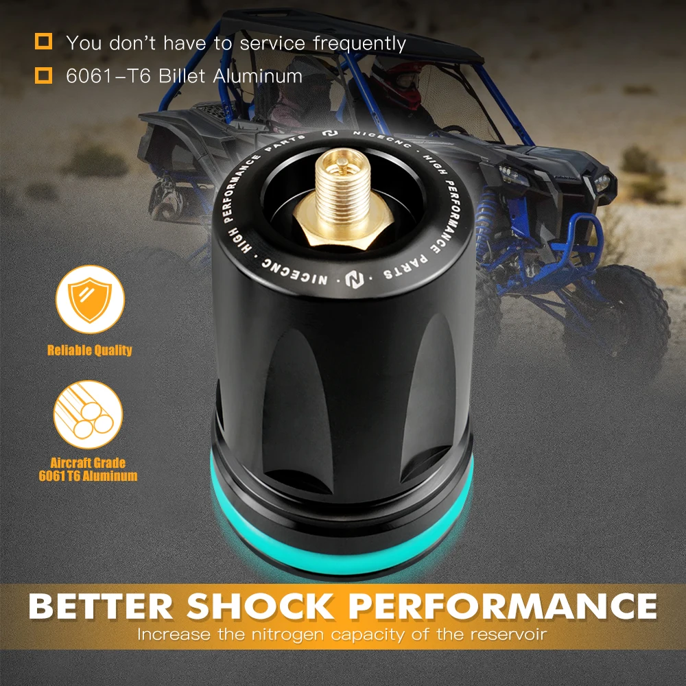 Nicecnc 44mm Front Shocks Nitrogen Reservoir End Caps For Polaris Rzr