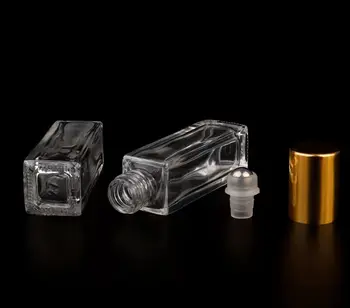 Wholesale Custom Square Clear Glass for Ball Bottle 3ml to 20ml Sizes for Skin Care Cream Popular with Factories