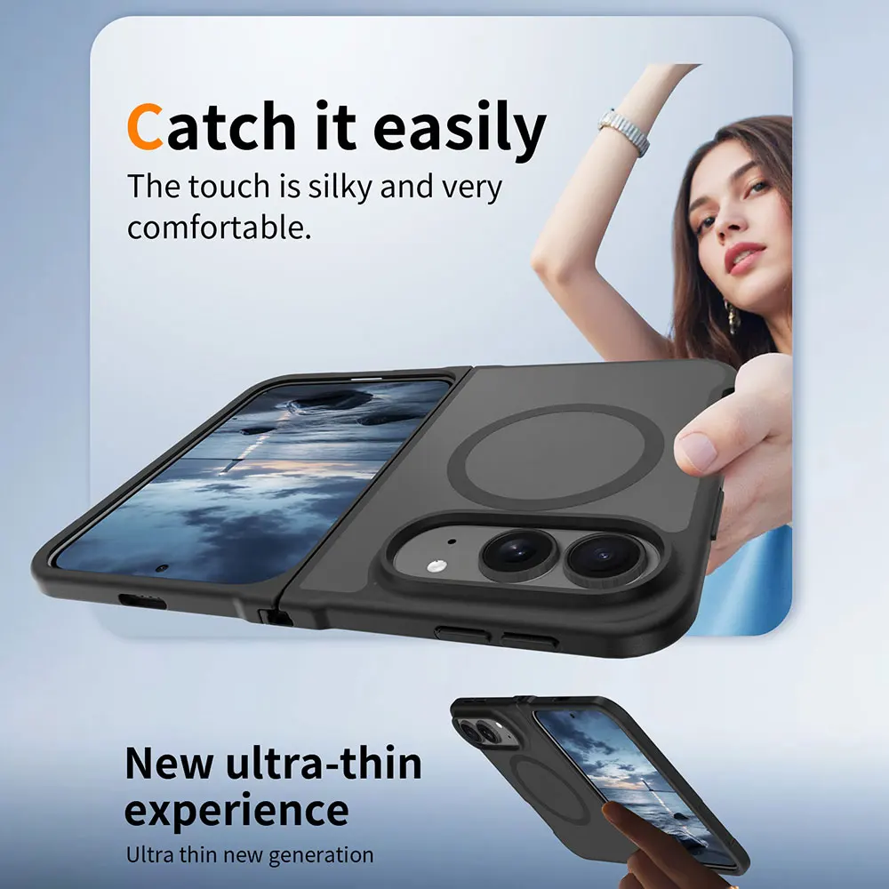 product matte magnetic case for iphone 18 fold wide ultra thin tpu pc hybrid phone cover silky touch frosted shockproof protective shell-3