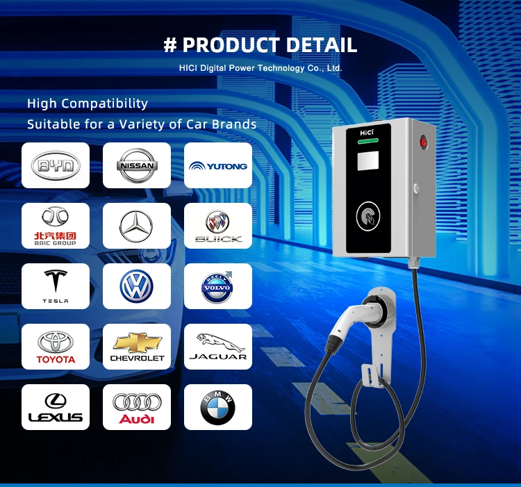 Hici Electric Charging Station For Electric Car 7 Kw 22 Kw 32a Ac Home