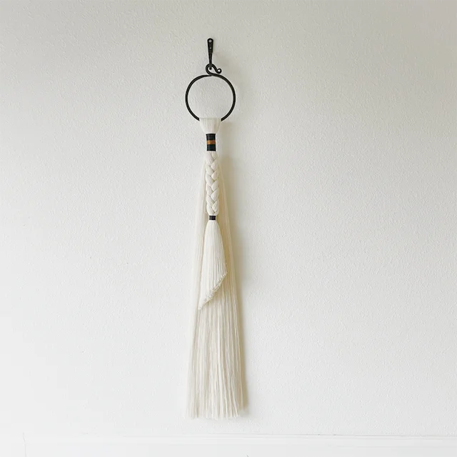 Boho Handmade Macrame Wall Hanging with Long Tassels Wall Decor for Bedroom Home Room Ornament Craft Gift Indoor Decoration