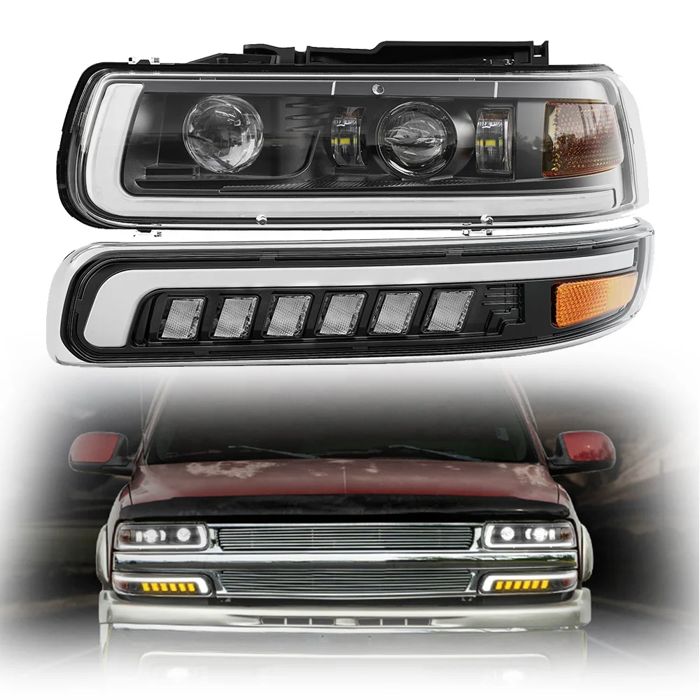 DOT SAE 1999-2002シボレーサバーバンタホ用シルバラード1500 LEDヘッドライトアセンブリキット2002-2006|  Alibaba.com