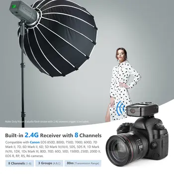 Neewer Vision5 400W Ttl 2.4G HSS Studio Flash Strobe Lithium Battery (up to 500 Full Power Flashes) German Engineered Bowens detail image