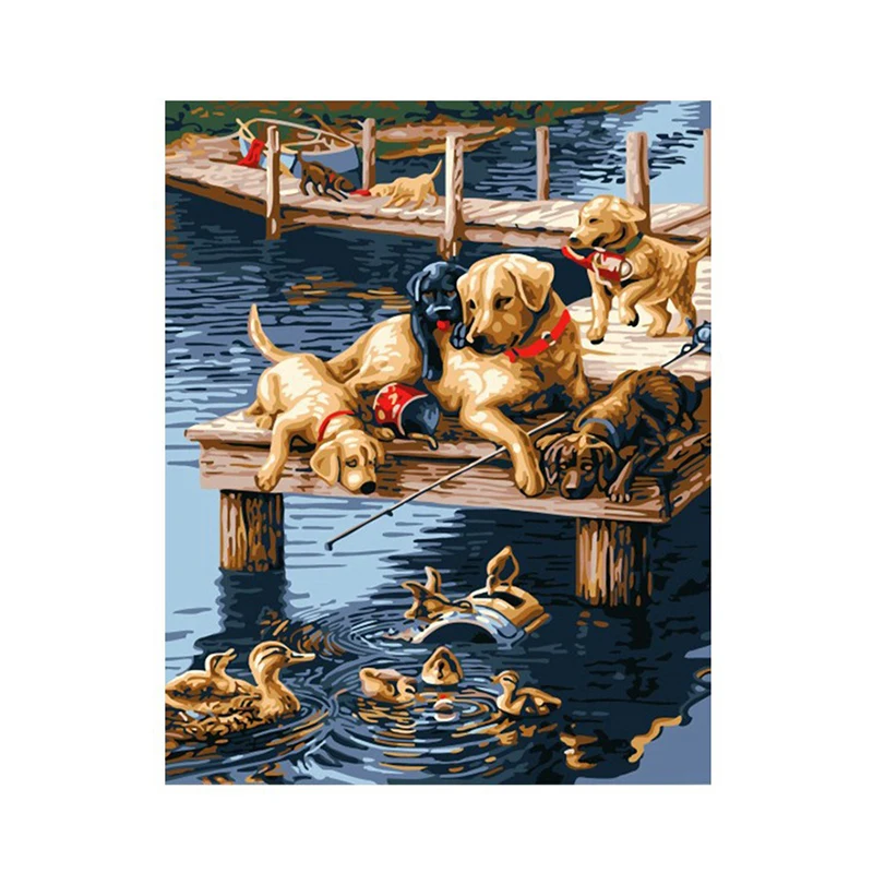 40x50cm壁の装飾diy動物犬油絵アクリルペイント番号キット Buy アクリルペイント番号キット 動物犬の油絵 ナンバー Product On Alibaba Com