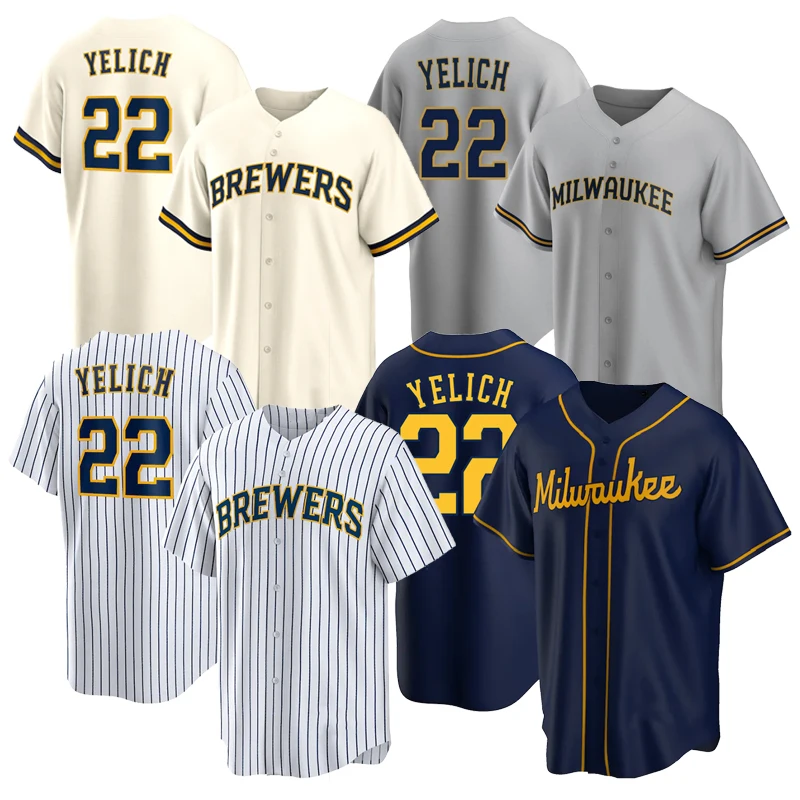 MLB Milwaukee Brewers (Christian Yelich) Men's Replica Baseball Jersey