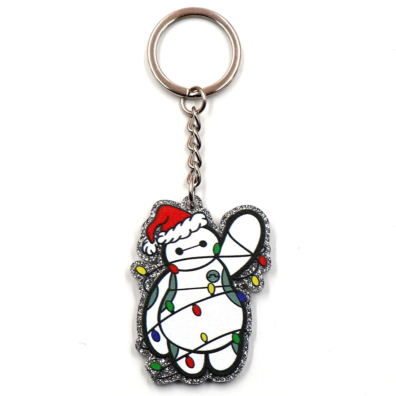 CN Sloth Gnome Snowman Nutcracker Unisex Cute Christmas Acrylic Keychain New KHS257KH1175-1 Piece UV Printed Stainless Steel