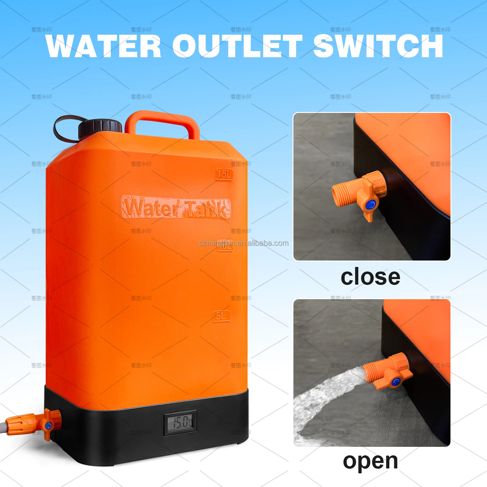 2024 New 5 Gallon Silicone Tank Outdoors Camping Pressure Shower