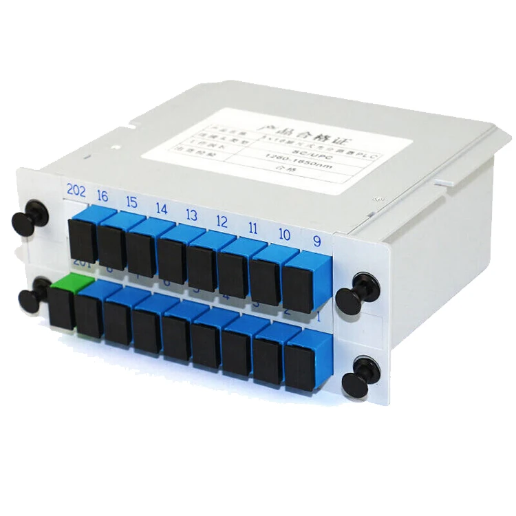 NETWORK OPTICAL PON MODULE CASSETTE 1 X 16 2 4 8 32 FIBER OPTIC MINI PLC SPLITTER CONNECTOR SCAPC SC UPC