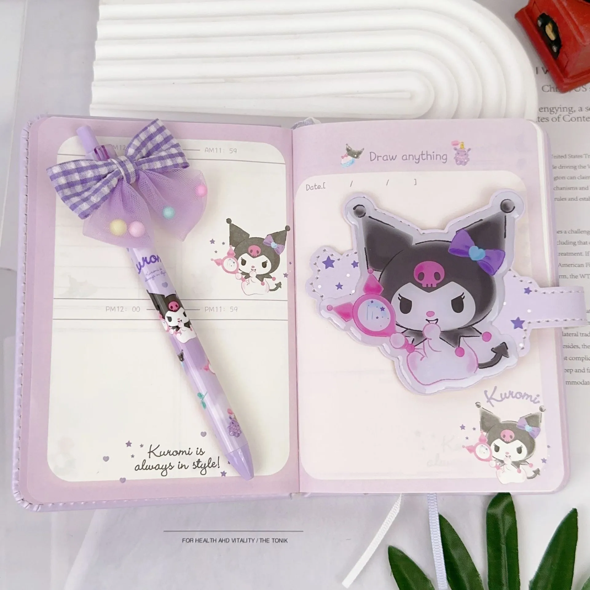 Instock Kuromi Mymelody Cinnamoroll Notebook With Pen Anime Book And ...