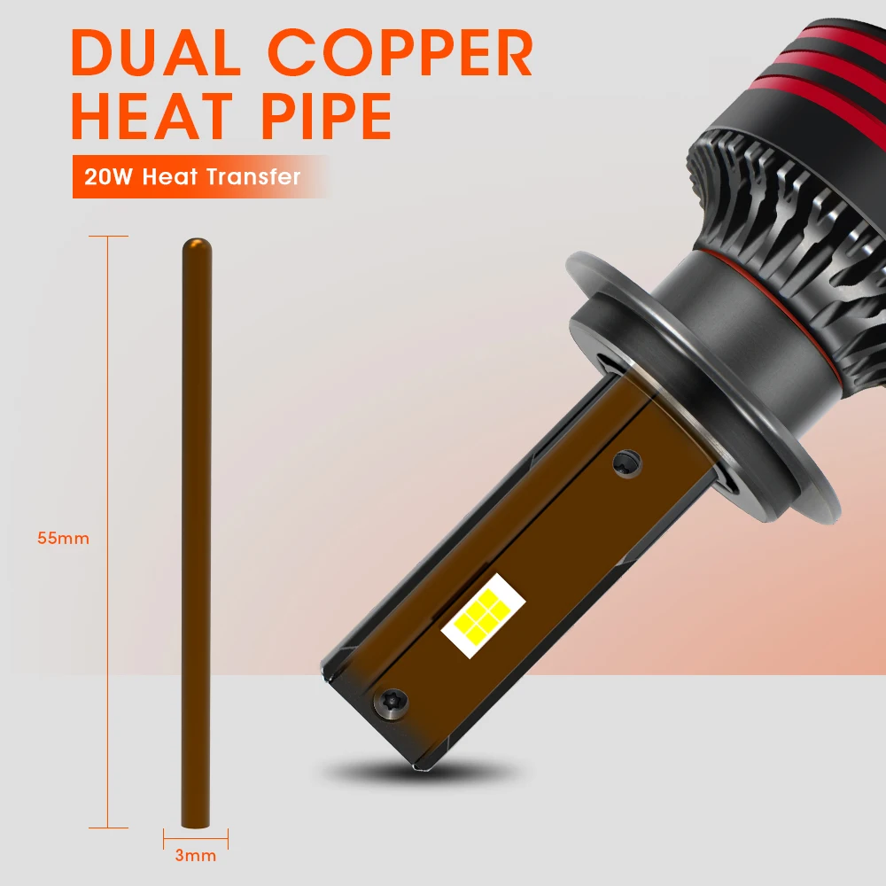 Conpex M8 PRO High Power Recruit Brand Agency Worldwide Superbright M8 Pro H3 Led Headlight Bulb With Decoder