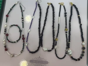 YOB Wholesale Natural White South Sea Pearl Alloy Unisex Necklace Saltwater Baroque Shape Strand Strings Genuine Pearl Vintage