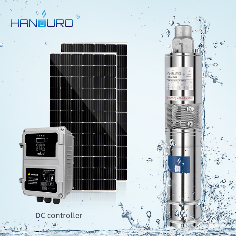 
 48v 500w 109m 1.7m3/h stainless steel solar screw pump solar water pump deep  