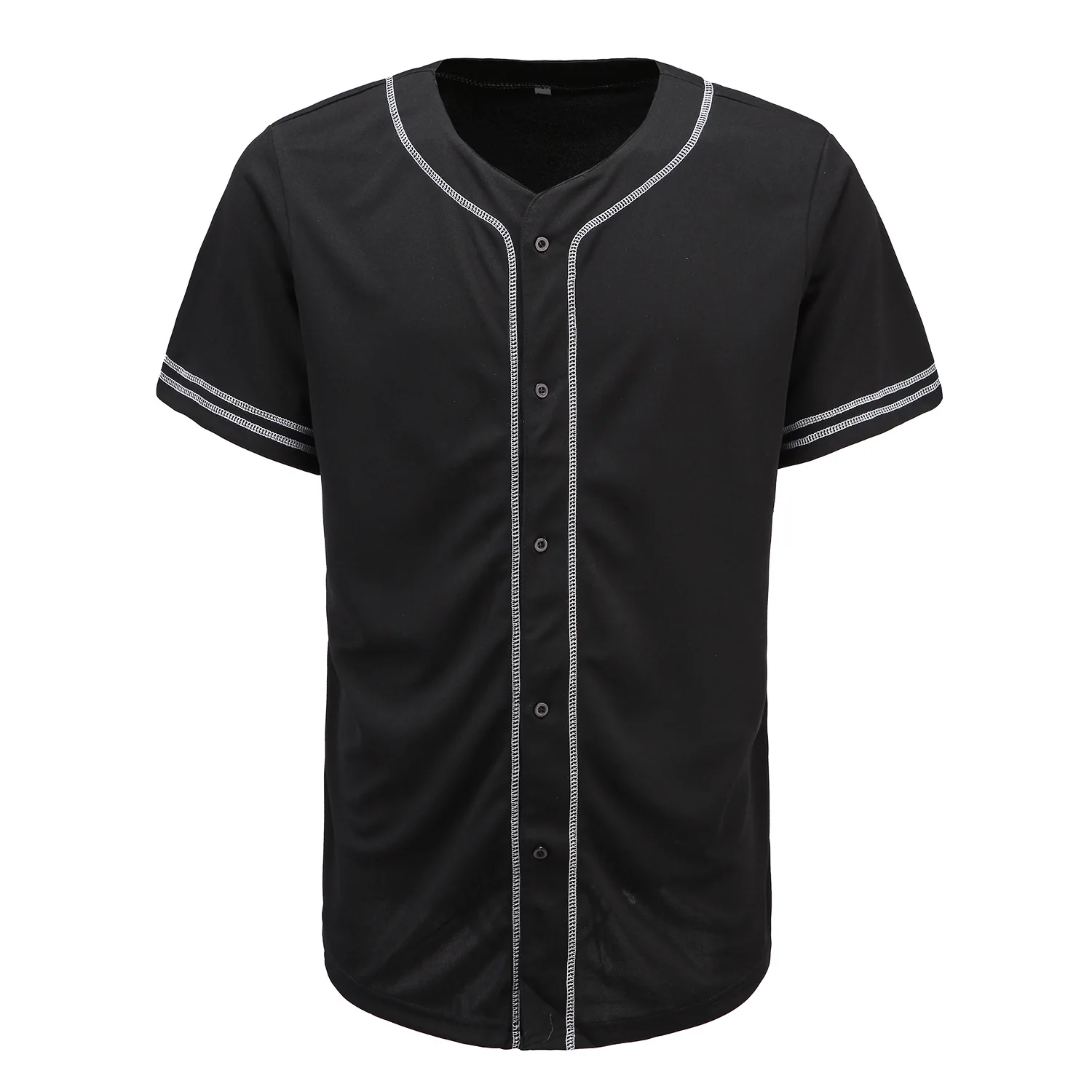 MESOSPERO Mens Blank Plain Baseball Jersey Button Down Shirts