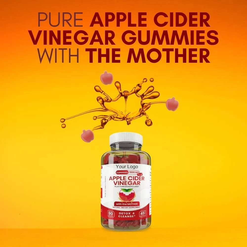 
 Натуральная Органическая добавка для веганов, жевательные резинки для похудения, без сахара, яблочный сидр, уксус, Жевательная лента с частной этикеткой  