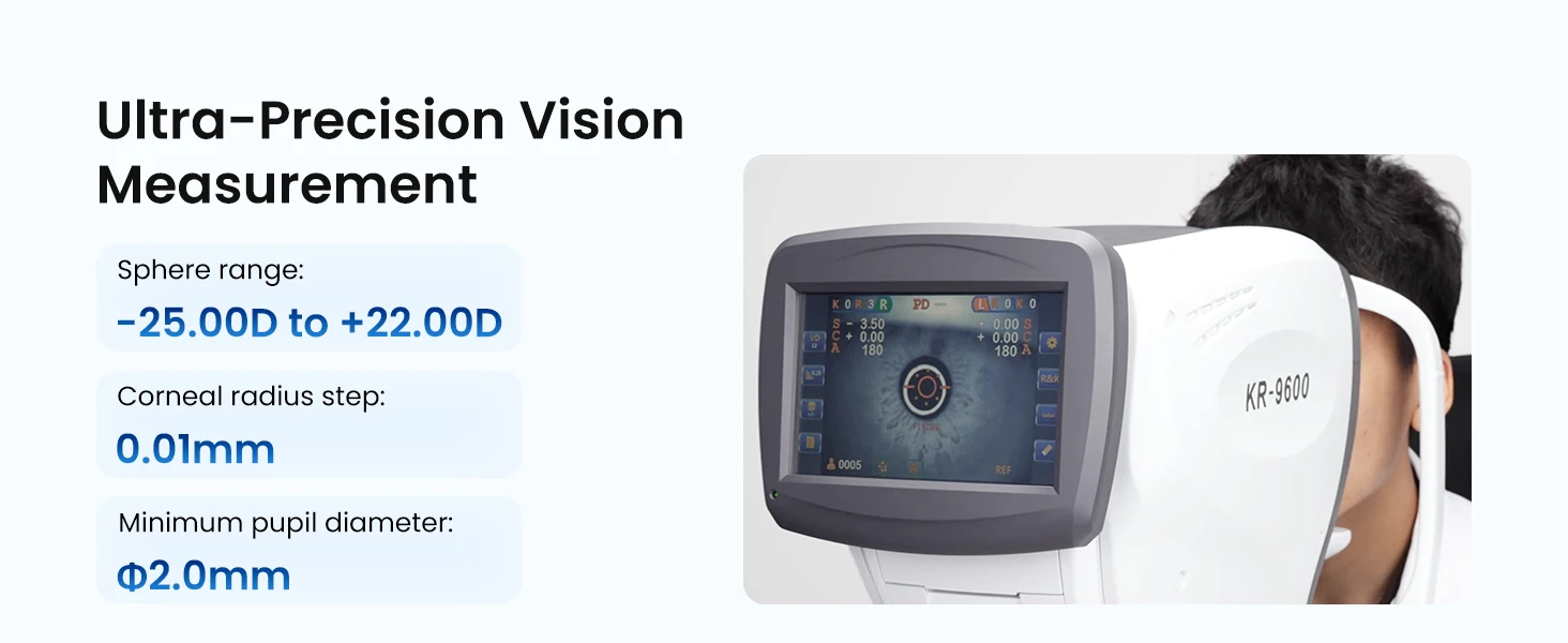 Ophthalmic Diagnostic Device KR-9600 Auto Ref Keratometer Autorefractometer Portable Optometry Examination Machine