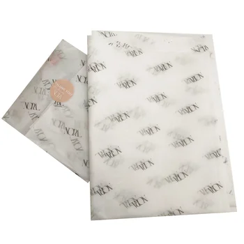 Cheap price in stock white tissue paper with sticker custom print brand logo clothing Christmas gift present decorative packing