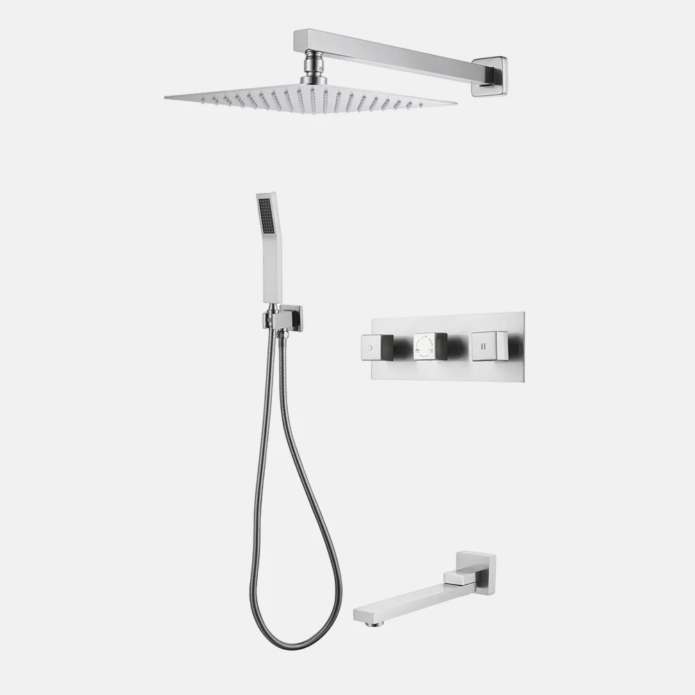 shower faucet set system rainfall shower head combo