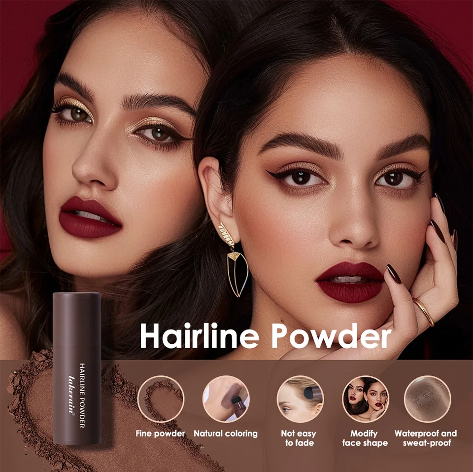 LAKERAIN Hair Line Shadow Concealer Waterproof Hairline Filling Powder Stick