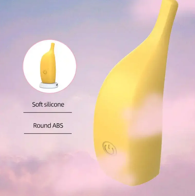 Magnetisch aufladbares Sexspielzeug für Erwachsene, 10 Frequenzen, gelbe bananenförmige Liebes-Ei-Vibrator-Frucht für Vibrationsvibrator_voghion.com
