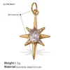 Pj471weg white zirconium gold pendant