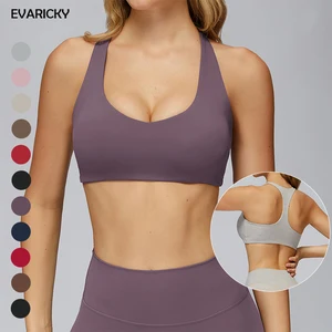 Evaricky Custom Front High-quality High Support Yoga Bra Four-Way Stretch Quick Dry Women's Outdoor Workout Gym Fitness