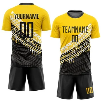 High Quality Sublimated Football Shirt Custom Embroidered Logo Number Soccer Jersey