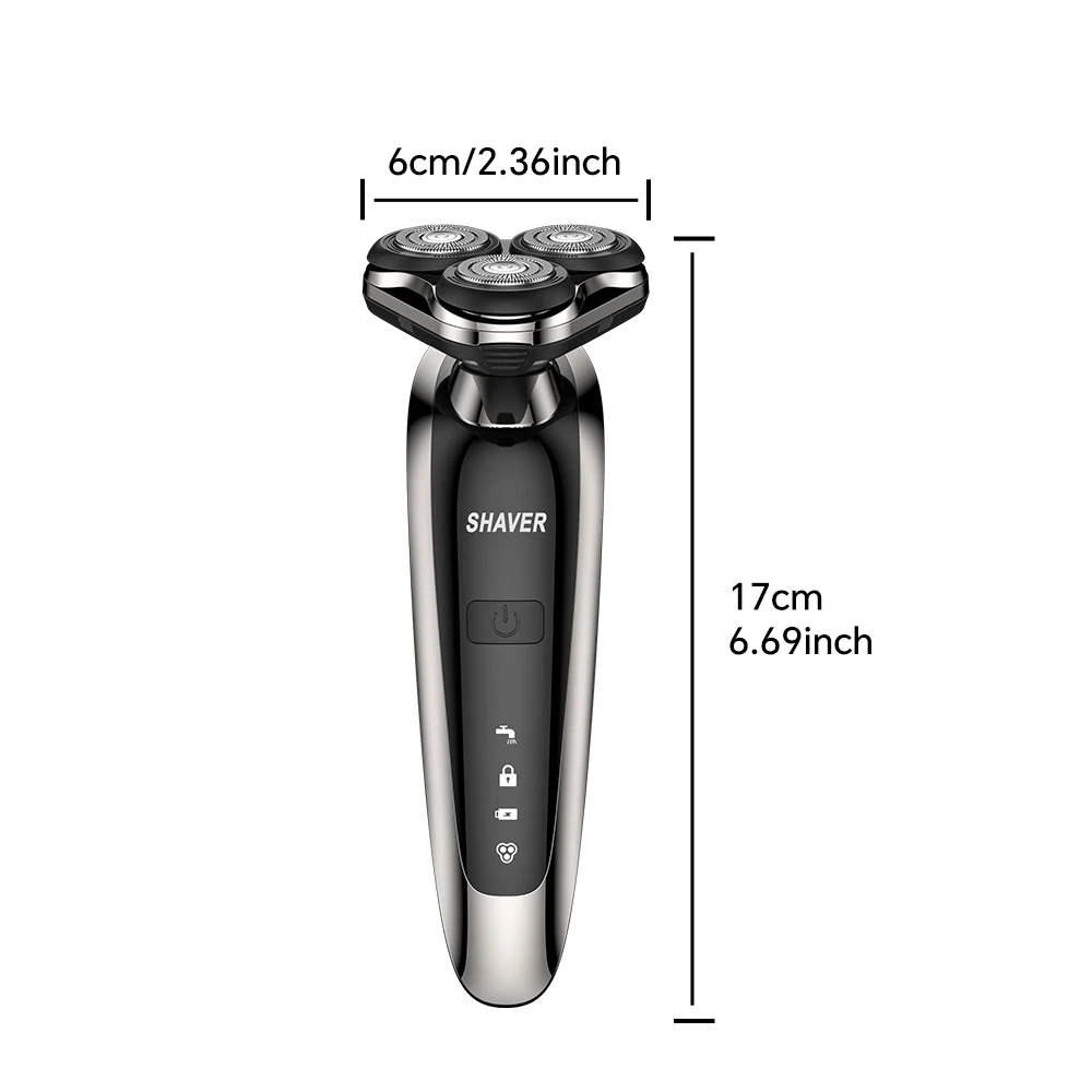 Three-Blade Rotary Electric Shaver USB Powered Waterproof Floating Rotating Type-C Charging for Household RV Hotel Use manufacture