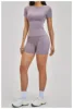 2546 short sleeve shirt + 2546 shorts purple