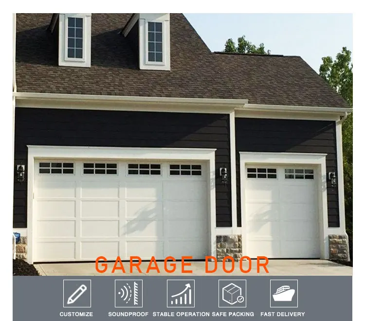 European Standard Aluminium Sectional Garage Doors Overhead Insulated