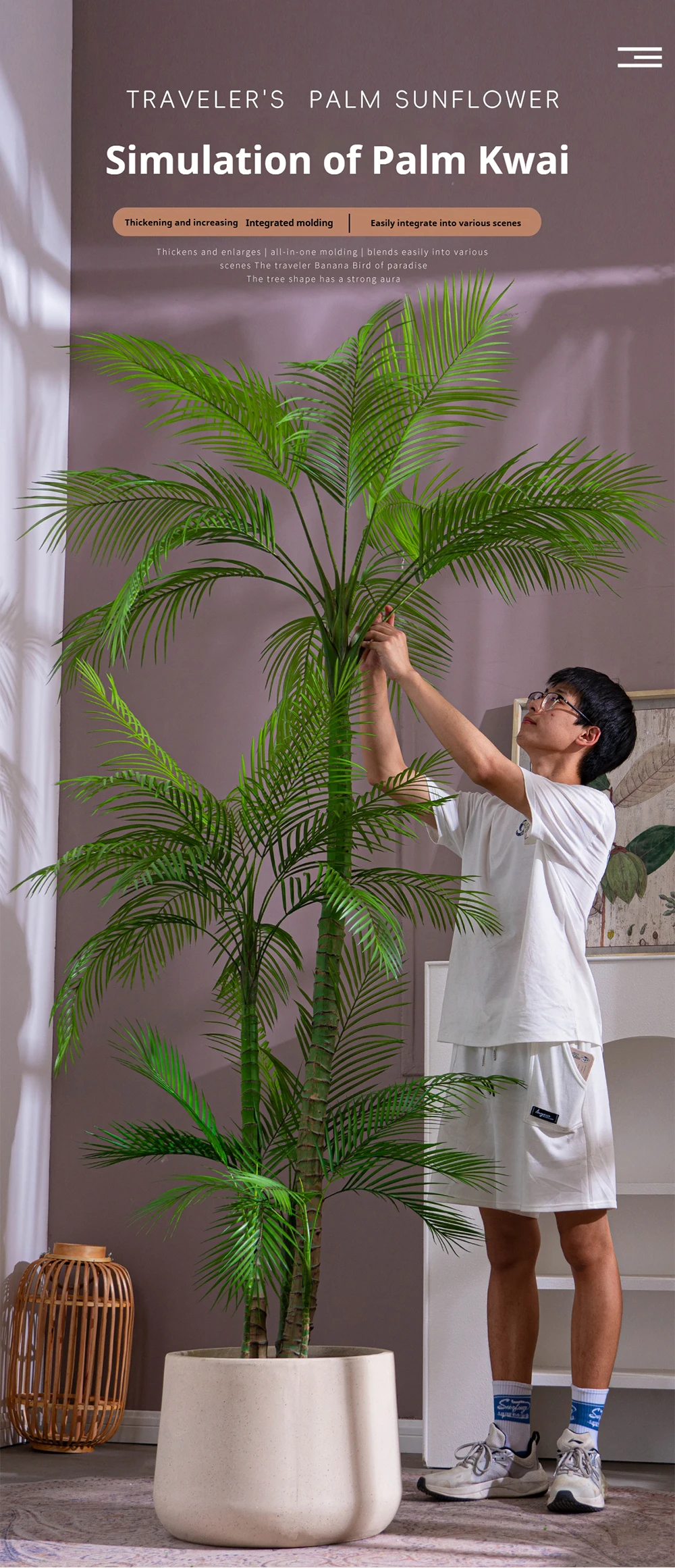 Creative Plastic Artificial Plant Tree Type Indoor Artificial Tree for Home Decorative Artificial Plants Birthday Home Decor details